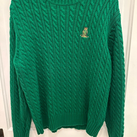 Ralph Lauren Green Cable Knit Sweater - Picture 6 of 6